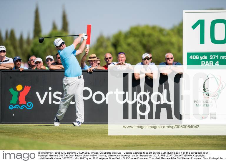 George Coetzee tees off on the 10th during day 4 of the European Tour - Portugal Masters 2017 at Dom Pedro Victoria Golf Course, Vilamoura, Portugal on 24 September 2017.