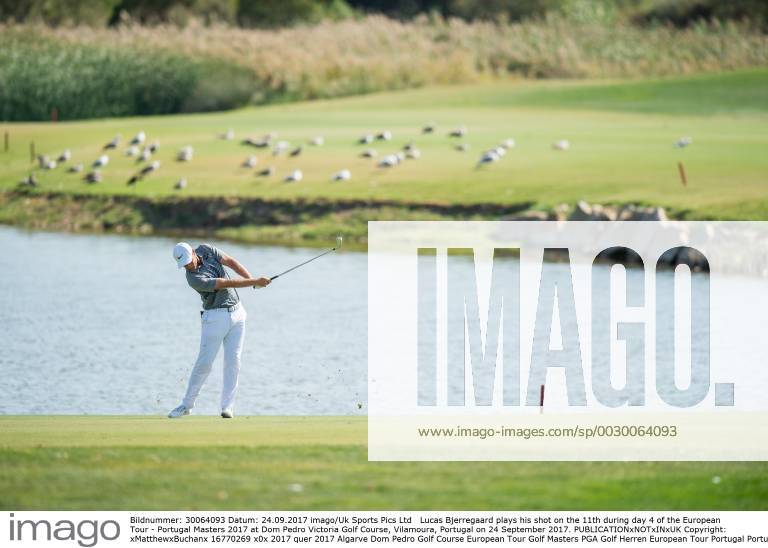 Lucas Bjerregaard plays his shot on the 11th during day 4 of the European Tour - Portugal Masters 2017 at Dom Pedro Victoria Golf Course, Vilamoura, Portugal on 24 September 2017.