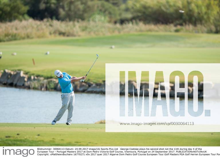 George Coetzee plays his second shot not the 11th during day 4 of the European Tour - Portugal Masters 2017 at Dom Pedro Victoria Golf Course, Vilamoura, Portugal on 24 September 2017.