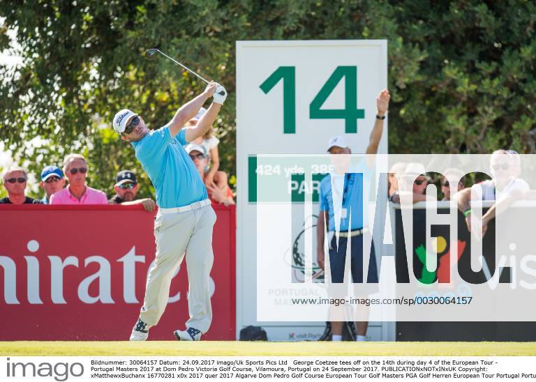 George Coetzee tees off on the 14th during day 4 of the European Tour - Portugal Masters 2017 at Dom Pedro Victoria Golf Course, Vilamoura, Portugal on 24 September 2017.