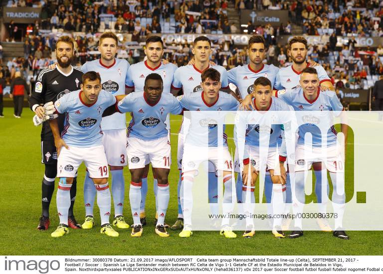 Celta team group Mannschaftsbild Totale line-up (Celta), SEPTEMBER 21, 2017 - Football Soccer : Spanish La Liga Santander match between RC Celta de Vigo 1-1 Getafe CF at the Estadio Municipal de Balaidos in Vigo, Spain. Noxthirdxpartyxsales (heha036137)