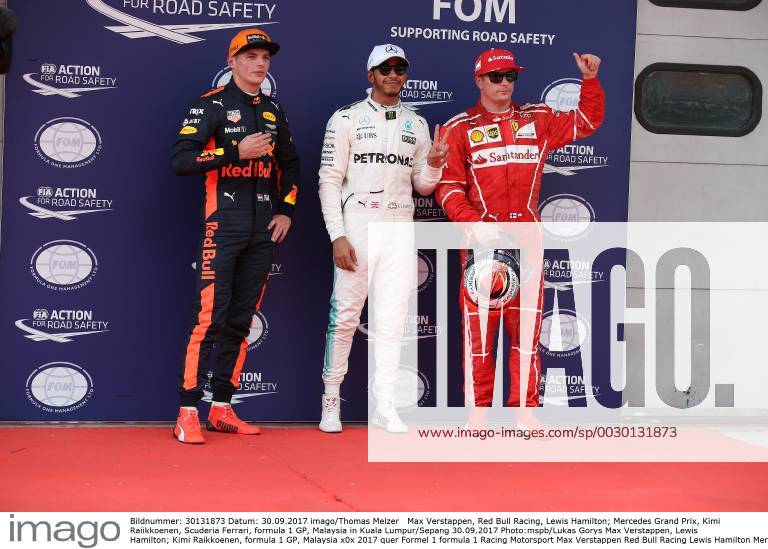 Max Verstappen, Red Bull Racing, Lewis Hamilton; Mercedes Grand Prix, Kimi Raiikkoenen, Scuderia Ferrari, formula 1 GP, Malaysia in Kuala Lumpur Sepang 30.09.2017 Photo:mspb Lukas Gorys Max Verstappen, Lewis Hamilton; Kimi Raikkoenen, formula 1 GP, Malaysia