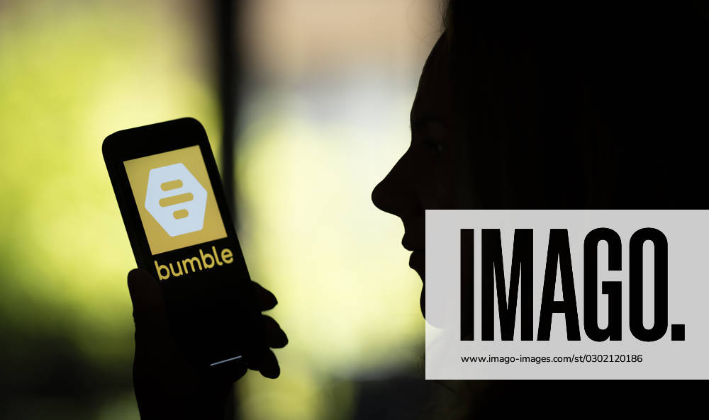 Social Media User Illustration Photos The Bumble logo is seen in this photo illustration on 22 August, 2023 in Warsaw, Poland. Warsaw Poland