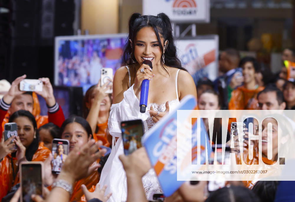 Becky G performs on the NBC Today Show at Rockefeller Center in New York City on Friday, August 25, 2023. NYP20230825121 JOHNxANGELILLO