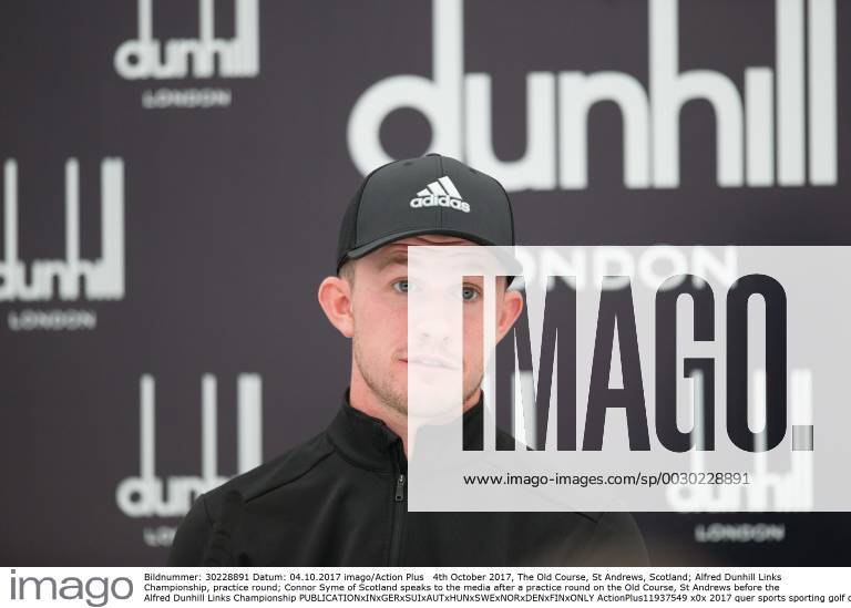 4th October 2017, The Old Course, St Andrews, Scotland; Alfred Dunhill Links Championship, practice round; Connor Syme of Scotland speaks to the media after a practice round on the Old Course, St Andrews before the Alfred Dunhill Links Championship ActionPlus11937549