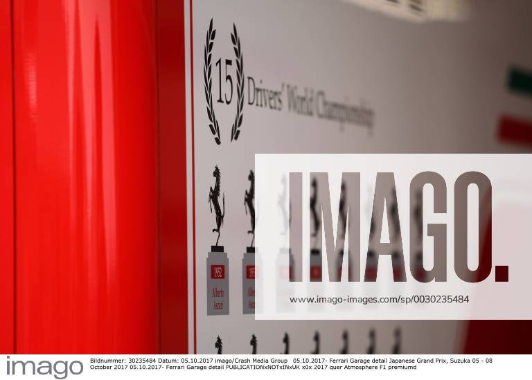Ferrari Garage detail Japanese Grand Prix, Suzuka 05 - 08 October 2017 05.10.2017- Ferrari Garage detail