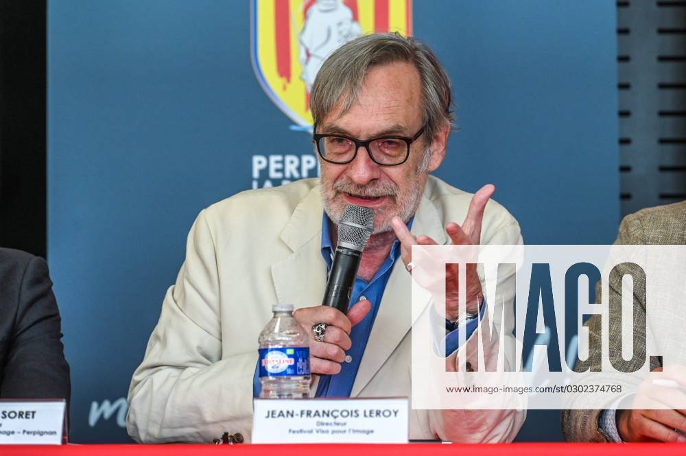 VISA POUR L IMAGE PHOTOPQR L INDEPENDANT MICHEL CLEMENTZ ; PERPIGNAN ; 29 08 2023 ; ART CULTURE ET SPECTACLE CONFERENCE DE PRESSE DE PRESENTATION DU FESTIVAL INTERNATIONAL DE PHOTOJOURNALISME VISA POUR L IMAGE JEAN-FRANCOIS LEROY - Perpignan, France, august 29th 2023. Press conference of the photojournalism festival Visa pour l image PERPIGNAN PYRENEES-ORIENTALES France