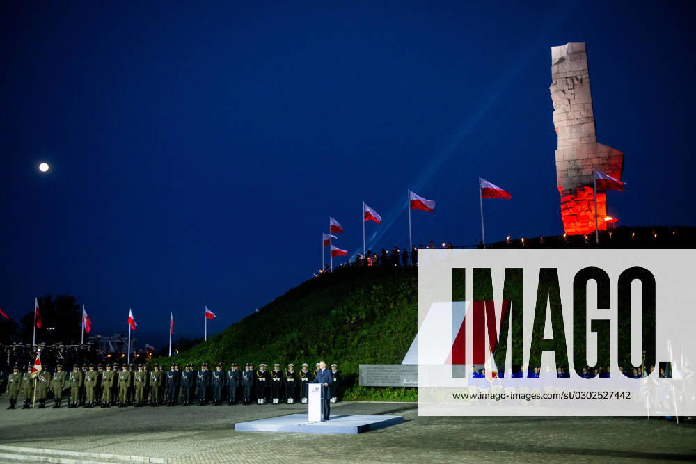 GDANSK OBCHODY 84. ROCZNICY WYBUCHU II WOJNY SWIATOWEJ NA WESTERPLATTE N Z ANDRZEJ DUDA WIDOK POMNIK OBRONCOW WYBRZEZA WESTERPLATTE FOT MATEUSZ SLODKOWSKI FOTONEWS NEWSPIX.PL --- Newspix.pl Celebrations of the 84th anniversary of the outbreak of the Second World War. POLAND OUT! 20230901FNMS052