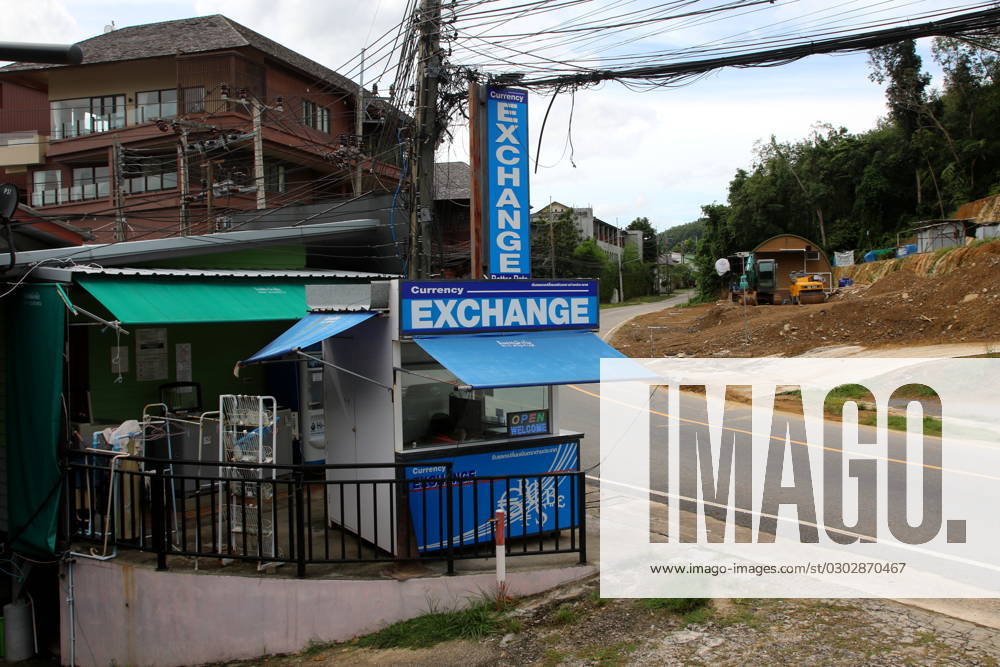 Thailand. Phuket. Thailand. Phuket. Cape Panwa, Ao Yong Long beach area. The situation in Thailand. Currency exchange office. MaksimxKonstantinov
