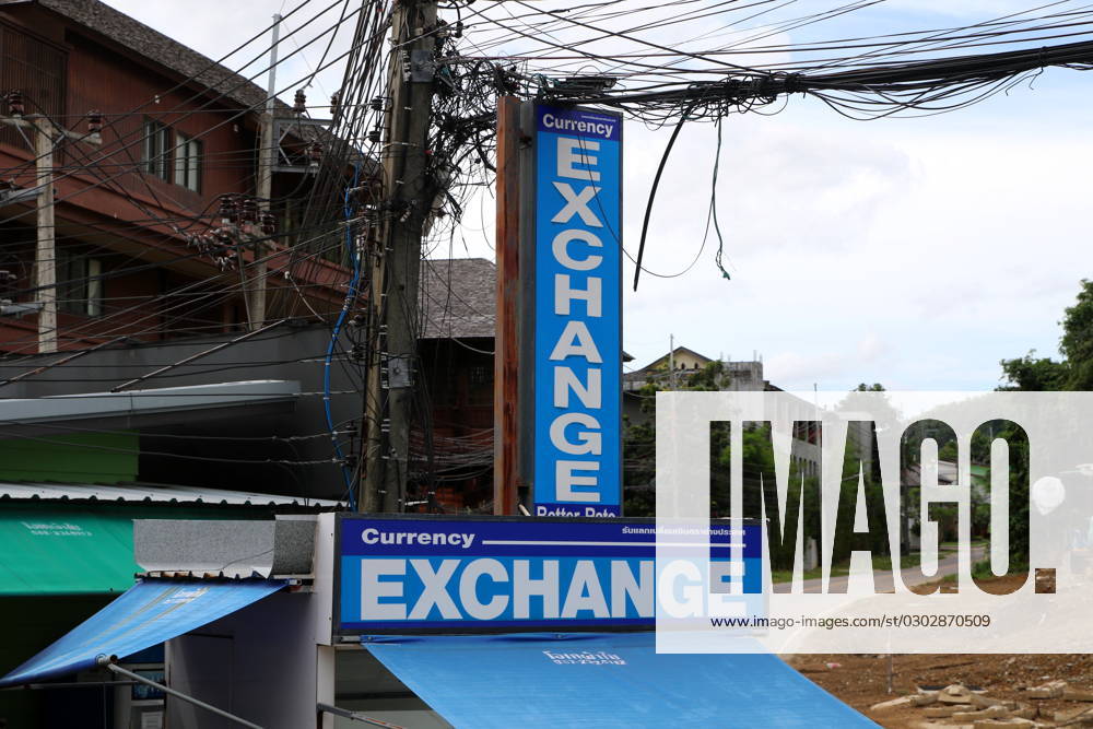 Thailand. Phuket. Thailand. Phuket. Cape Panwa, Ao Yong Long beach area. The situation in Thailand. Currency exchange office. MaksimxKonstantinov
