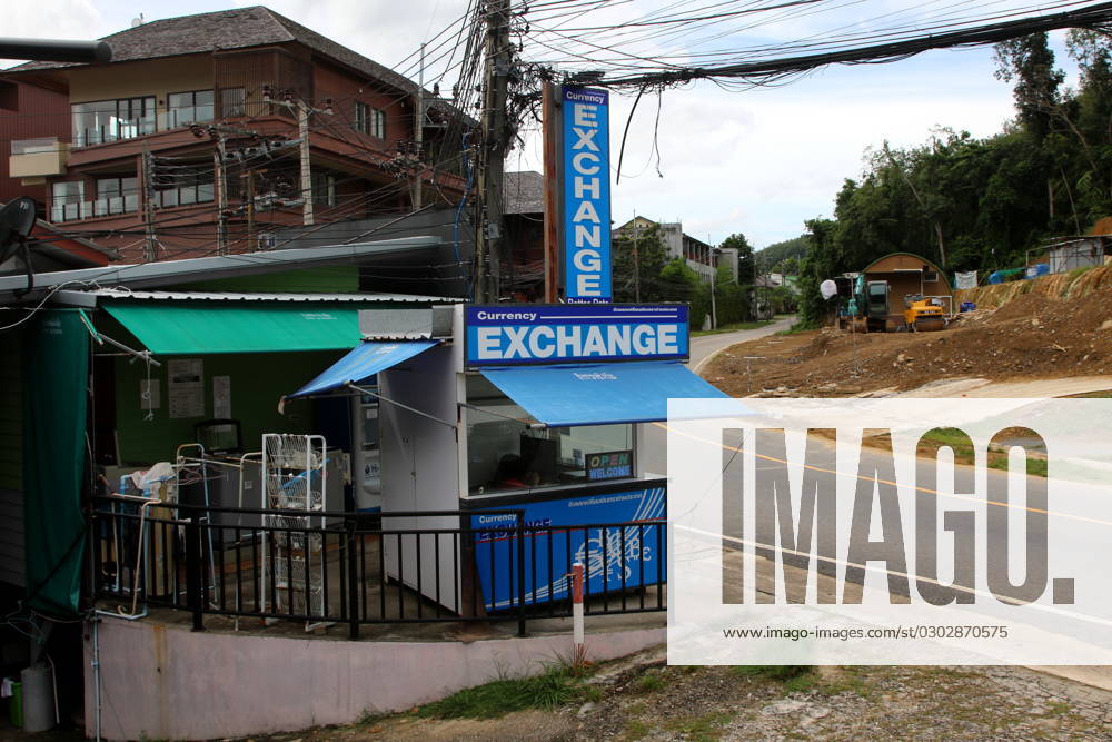 Thailand. Phuket. Thailand. Phuket. Cape Panwa, Ao Yong Long beach area. The situation in Thailand. Currency exchange office. MaksimxKonstantinov