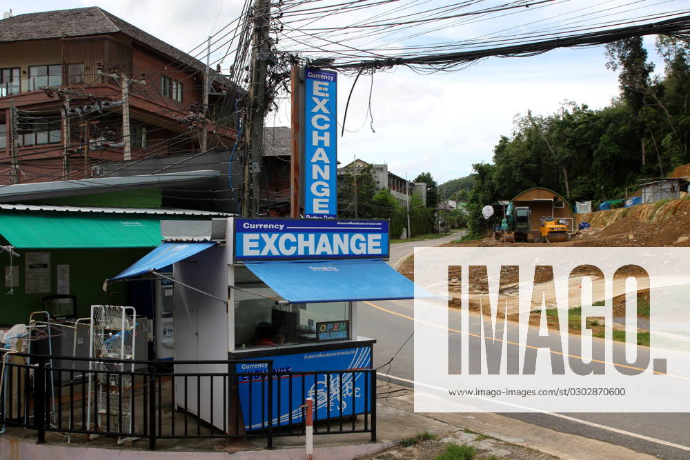 Thailand. Phuket. Thailand. Phuket. Cape Panwa, Ao Yong Long beach area. The situation in Thailand. Currency exchange office. MaksimxKonstantinov