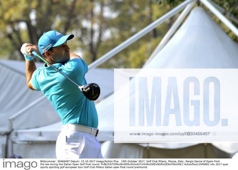 15th October 2017, Golf Club Milano, Monza, Italy; Sergio Garcia of Spain from the tee during the Italian Open Golf final round; ActionPlus11940862