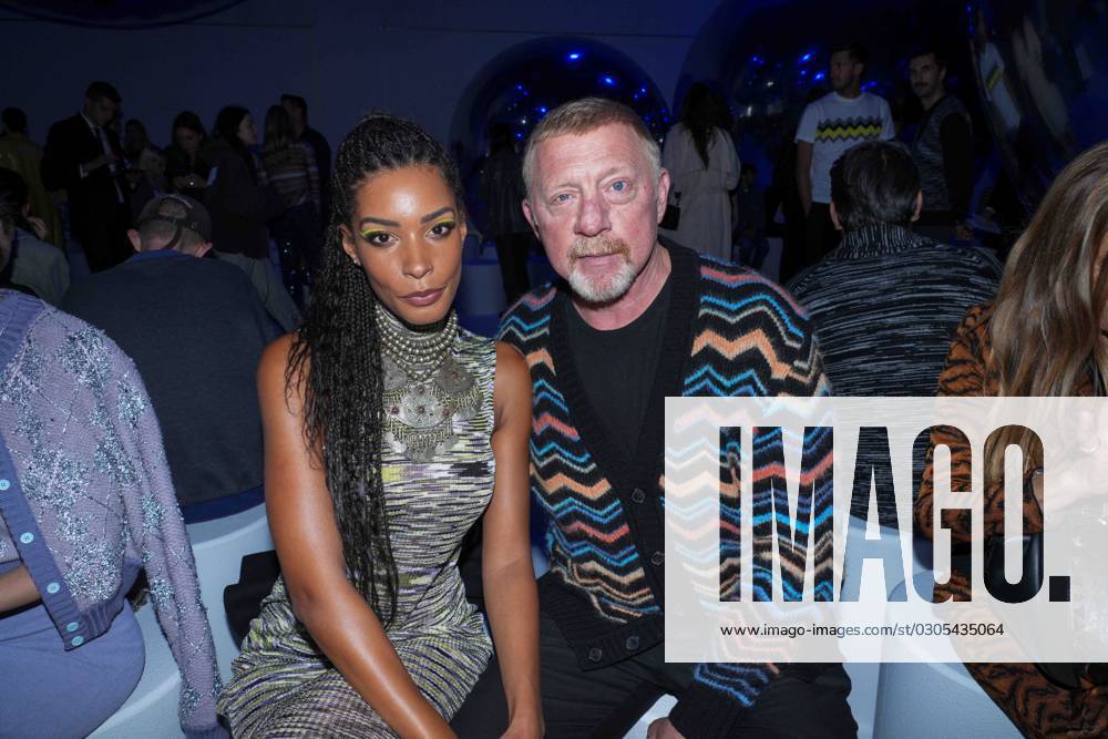 Milan Fashion Week, Spring Summer 2024 Missoni fashion show catwalk front row Milan Fashion Week, Spring Summer 2024 Missoni fashion show front row Pictured: Boris Beker Lilian de Carvalho Monteiro MILAN Italy