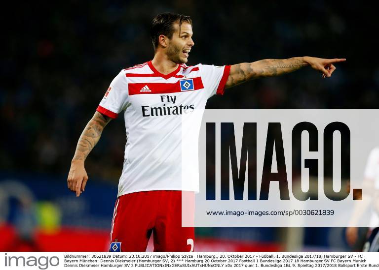 Hamburg,, 20. Oktober 2017 - Fußball, 1. Bundesliga 2017 18, Hamburger SV - FC Bayern München: Dennis Diekmeier (Hamburger SV, 2)