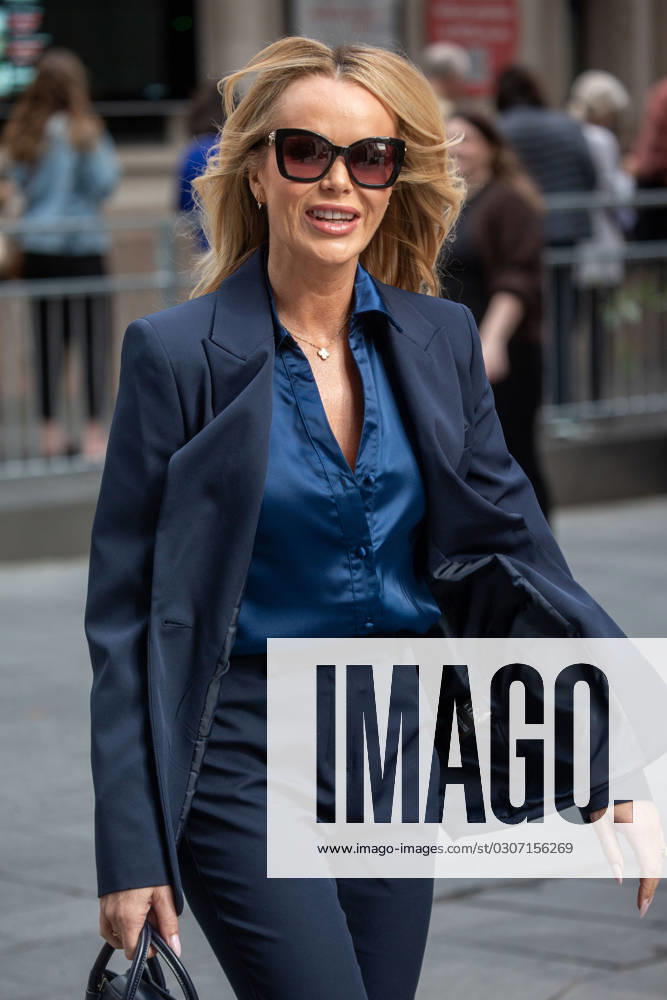 Actress and radio host AMANDA HOLDEN is seen outside the Global Radio Studios. London United Kingdom - ZUMAs262 20231005_zip_s262_014
