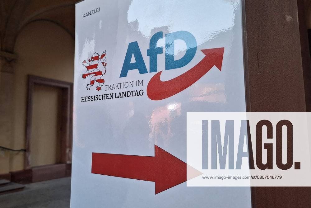 Wiesbaden, Hessen, Deutschland, 08.10.2023: Landtagswahl in Hessen: AfD-Wahlparty