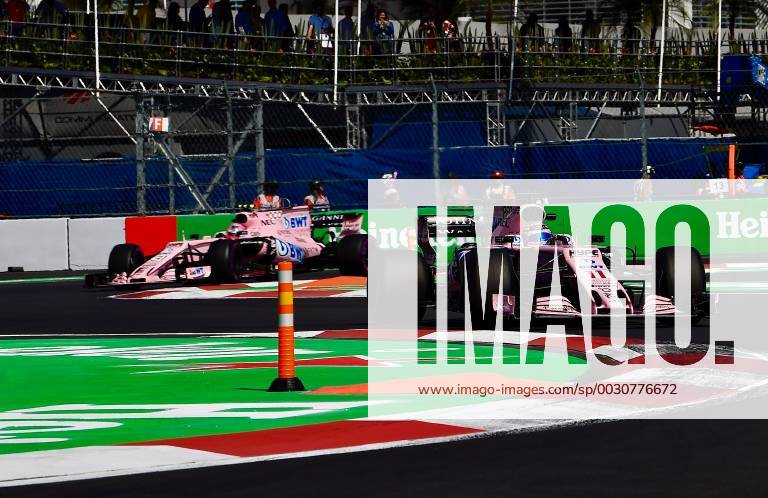 Sergio Perez, Esteban Ocon, Sahara Force India F1, formula 1 GP, Mexiko, Mexiko Stadt, 28.10.2017 Photo:mspb Jerry Andre Sergio Perez, Esteban Ocon, formula 1 GP, Mexiko,