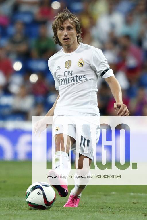 MADRID, 17-08-2015. Santiago Bernabeu Stadium, Santiago Bernabeu trophy. 2015 2016. Real Madrid 2-1 Galatasaray. Luka Modric of Real Madrid. Real Madrid - Galatasaray (Santiago Bernabeu trophy)