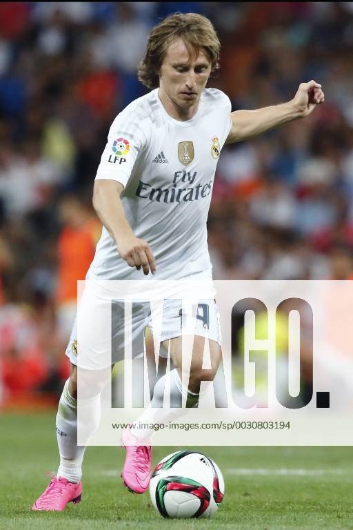 MADRID, 17-08-2015. Santiago Bernabeu Stadium, Santiago Bernabeu trophy. 2015 2016. Real Madrid 2-1 Galatasaray. Luka Modric of Real Madrid. Real Madrid - Galatasaray (Santiago Bernabeu trophy)