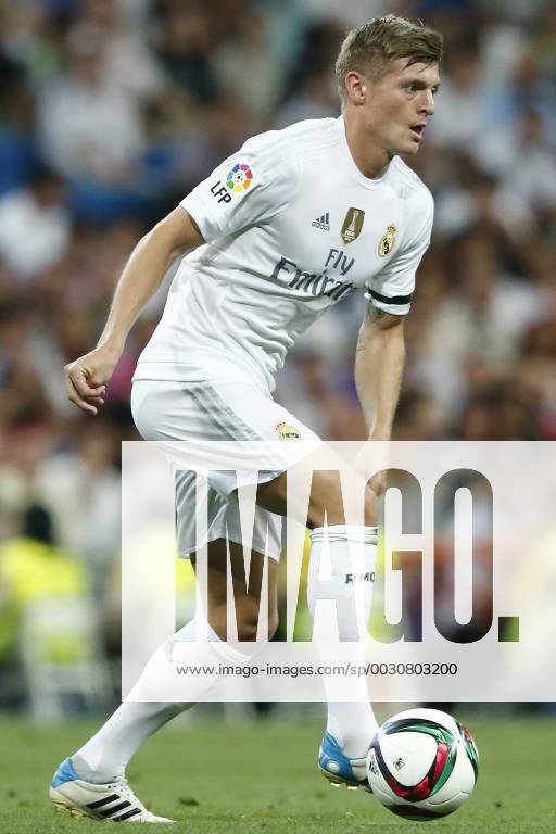 MADRID, 17-08-2015. Santiago Bernabeu Stadium, Santiago Bernabeu trophy. 2015 2016. Real Madrid 2-1 Galatasaray. Toni Kroos of Real Madrid. Real Madrid - Galatasaray (Santiago Bernabeu trophy)