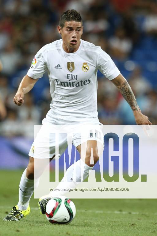 MADRID, 17-08-2015. Santiago Bernabeu Stadium, Santiago Bernabeu trophy. 2015 2016. Real Madrid 2-1 Galatasaray. James Rodriguez of Real Madrid. Real Madrid - Galatasaray (Santiago Bernabeu trophy)