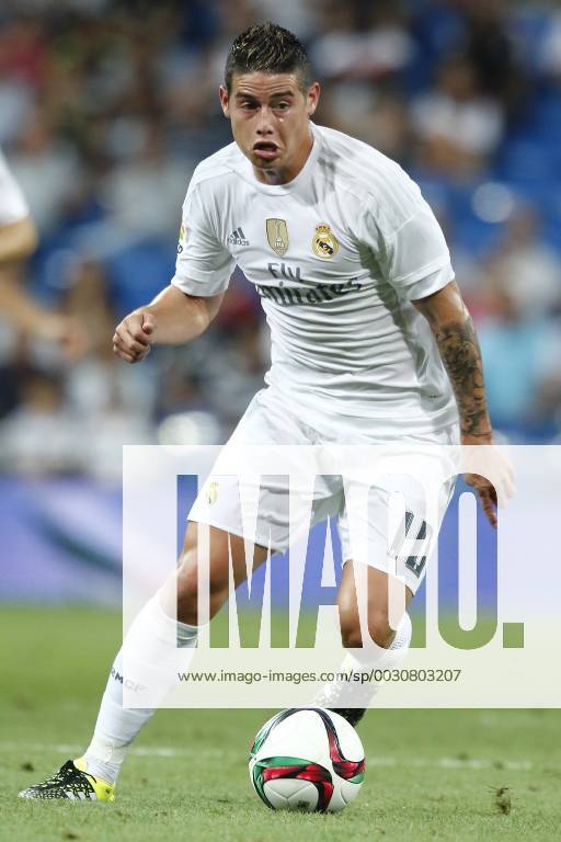 MADRID, 17-08-2015. Santiago Bernabeu Stadium, Santiago Bernabeu trophy. 2015 2016. Real Madrid 2-1 Galatasaray. James Rodriguez of Real Madrid. Real Madrid - Galatasaray (Santiago Bernabeu trophy)