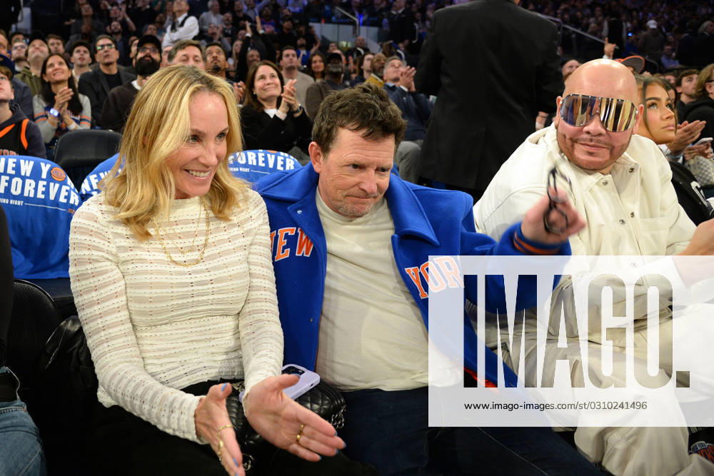 Bilder des Jahres 2023, Entertainment 10 Oktober Entertainment Themen der Woche KW43 Celebrities at the watch the visiting Boston Celtics play the New York Knicks at Madison Square Garden. Featuring: Tracy Pollan, Michael J. Fox, Fat Joe Where: New York, New York, United States When: 25 Oct 2023 Credit: Michael Simon startraksphoto.com . NOT FOR USE BY NEWSPAPERS BASED IN THE UK.