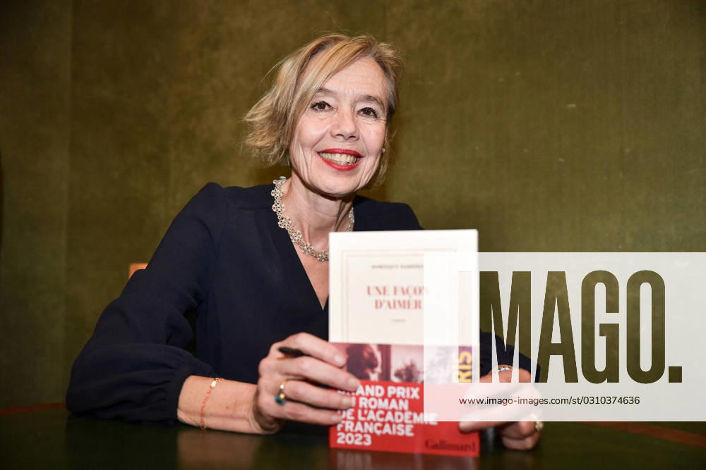 Proclamation Of The Novel Award - Paris Winner of the Grand Prix of the Novel French writer Dominique Barberis exposes her book at the Academie Francaise in Paris, France, on October 26, 2023. Photo by Firas Abdullah ABACAPRESS.COM Paris Ile-de-France France