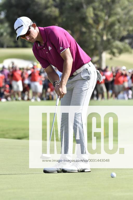 26th November 2017, The Australian Golf Club, Sydney, Australia; Emirates Australian Open Golf, final round; Lucas Herbert (AUS) takes his putt on the 18th hole ActionPlus11956405