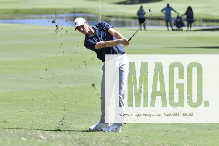 26th November 2017, The Australian Golf Club, Sydney, Australia; Emirates Australian Open Golf, final round; Winner Cameron Davis (AUS) plays from the fairway on the 16th hole ActionPlus11956390
