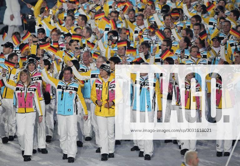 Eröffnungsfeier der XXI. Olympischen Winterspiel in Vancouver Einmarsch der Deutschen Olympiamannschaft, Vancouver Kanada