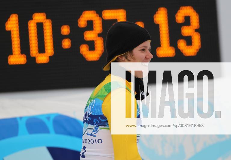 Viktoria Rebensburg ist Olmypiasiegerin im Riesenslalom aufgenommen bei den Olympischen Spielen in Whistler Mountain - Olympic Games Olympische Spiele Olympia OS Ladies Giant Slalom Alpine Skiing, Whistler Mountain British Columbia Kanada