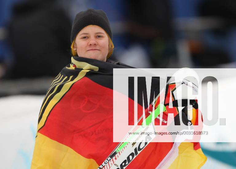 Viktoria Rebensburg ist Olmypiasiegerin im Riesenslalom aufgenommen bei den Olympischen Spielen in Whistler Mountain - Olympic Games Olympische Spiele Olympia OS Ladies Giant Slalom Alpine Skiing, Whistler Mountain British Columbia Kanada