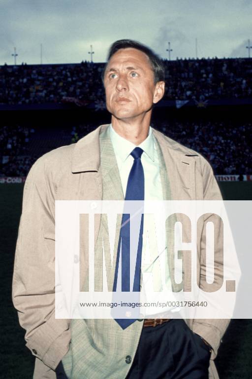 CRUYFF Johan Trainer Team FC Barcelona Barca Finale der CUP Sieger in Rotterdam Manchester United ManU FC Barcelona am 15.Mai 1991 in Rotterdam
