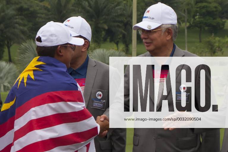 Kuala Lumpur, Kuala Lumpur, Malaysia - Nicholas Fung is seen shake hand with Malaysia Prime Minister Najib Razak at the last day of Eurasia Cup...EurAsia Cup is a biennial men professional team golf tournament between Europe and Asia presented by DRB-HICOM. It is held on 12th 14th January 2018 at Glenmarie Golf & Country Club. Team Asia will be lead by Arjun Atwal (India) as a captain for the team and the vice captain Zhang Lainwei (China) while for the team Europe Thomas Bjorn (Denmark) will be the captain. The Team Europe has win the EurAsia Cup for this year. Malaysia: EurAsia golf tournament Winning ceremony - ZUMAs197 81558914st