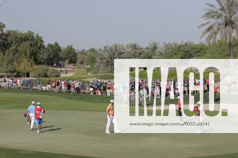 HSBC Abu Dhabi Golf Championship Day Three Sam Brazel (L), Bernd Wiesberger (C) and Rory McIlroy (R) on Day Three of the HSBC Abu Dhabi Golf Championship at Abu Dhabi Golf Club, UAE. Content Not Available For UK Newspapers