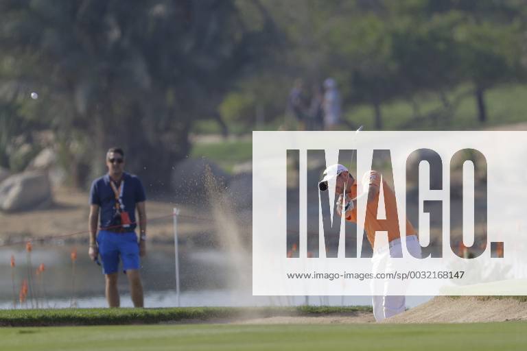 HSBC Abu Dhabi Golf Championship Day Three Bernd Wiesberger plays out of a fairway bunker on Day Three of the HSBC Abu Dhabi Golf Championship at Abu Dhabi Golf Club, UAE. Content Not Available For UK Newspapers