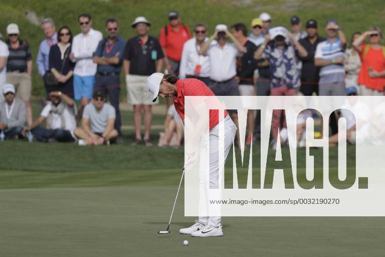 HSBC Abu Dhabi Golf Championship Day Four Tommy Fleetwood putts on Day Four of the HSBC Abu Dhabi Golf Championship at Abu Dhabi Golf Club, UAE. Content Not Available For UK Newspapers