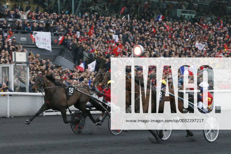 Themen der Woche - SPORT Trab, Grand Prix dAmerique, Sieger Björn Goop und Readly Express Readily Express - Bjorn Goop - Bold Eagle Franck Nivard HIPPISME : Grand Prix d Amerique - Vincennes - 28 01 2018 MichaelBaucher Panoramic