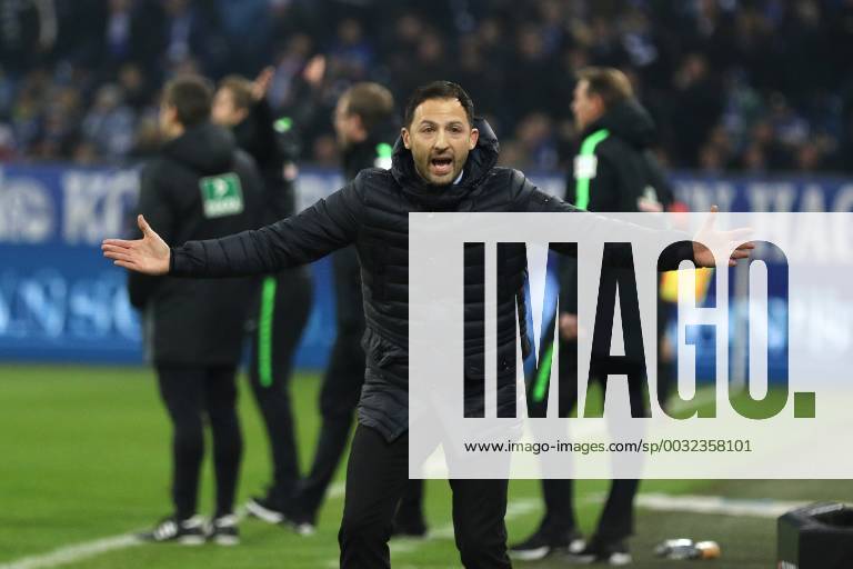 - SPORT Chef-Trainer Domenico Tedesco (FC Schalke 04) beim BL-Spiel (Saison 2017 18) FC Schalke 04 - SV Werder Bremen.