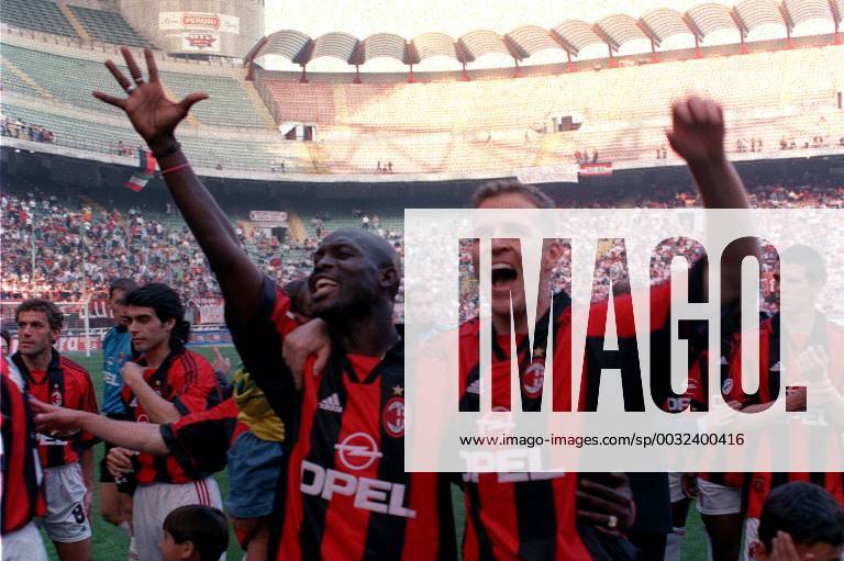 GEORGE WEAH, OLIVER BIERHOFF CAMPIONATO SERIE A 1998-99 MILAN FESTA SCUDETTO