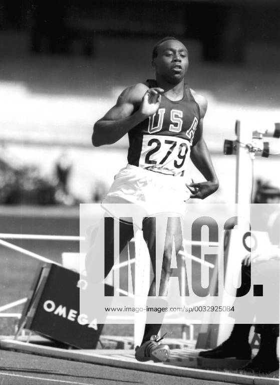Olympiade 1968 in Mexiko 100m Lauf Jim Hines (USA) in Aktion 13.10.1968