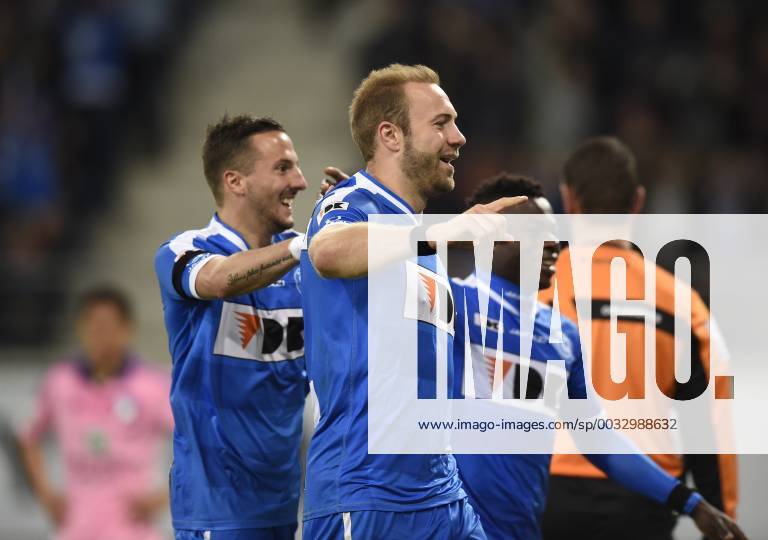- GENT, BELGIUM: Gent s Laurent Depoitre scoring the 1-0 goal during the Jupiler Pro League match between KAA Gent and RSC Anderlecht, Thursday 30 April 2015 in Gent, on the fifth day of the Play-off 1. JOHNxTHYS x80475093x