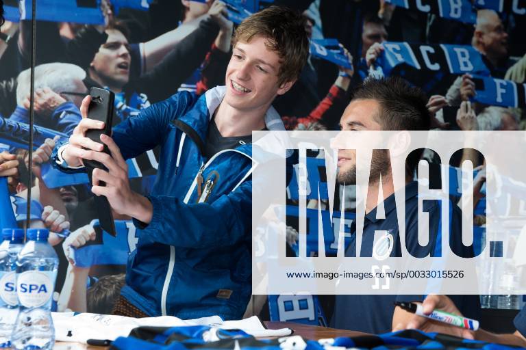 - BRUGGE, BELGIUM: Club s Tuur Dierckx pictured during the fan day of Belgian first league soccer team Club Brugge KV, Sunday 05 July 2015 in Brugge. KURTxDESPLENTER x82635093x