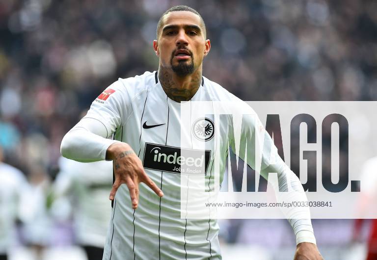 SPORT 17.03.2018, Fussball 1. Bundesliga, Eintracht Frankfurt - FSV Mainz 05, v.l. Kevin-Prince Boateng (Eintracht Frankfurt) celebrate the goal, Torjubel zum 1:0 Frankfurt