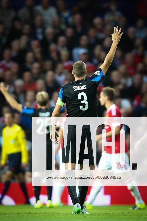 - MANCHESTER, UNITED KINGDOM: Club s Timmy Simons gestures during a soccer game between British club Manchester United ManU FC and Belgian team Club Brugge KV in Manchester, United Kingdom, Tuesday 18 August 2015, the first leg of the play-offs for the UEFA Champions League competition. BRUNOxFAHY x84379356x