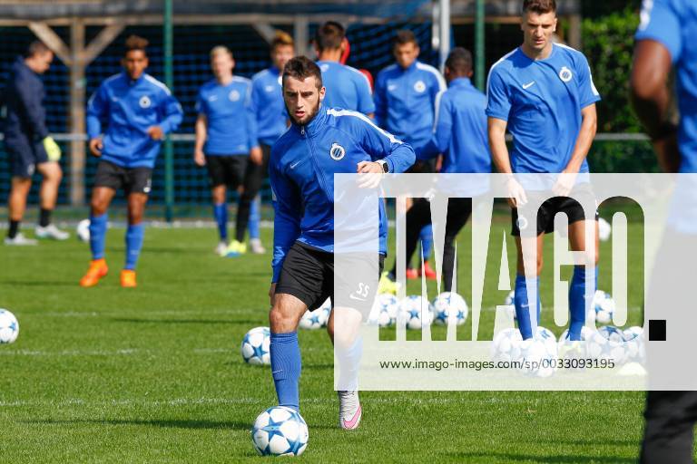 - BRUGGE, BELGIUM: Club s Tuur Dierckx pictured during a training session of Club Brugge KV, in Brugge, Tuesday 25 August 2015. Tomorrow Belgian first league soccer team Club Brugge will play the return game of the play-offs of the Uefa Champions League competition against British soccer club Manchester United ManU FC. Manchester United won the first leg 3-1. BRUNOxFAHY x84602397x