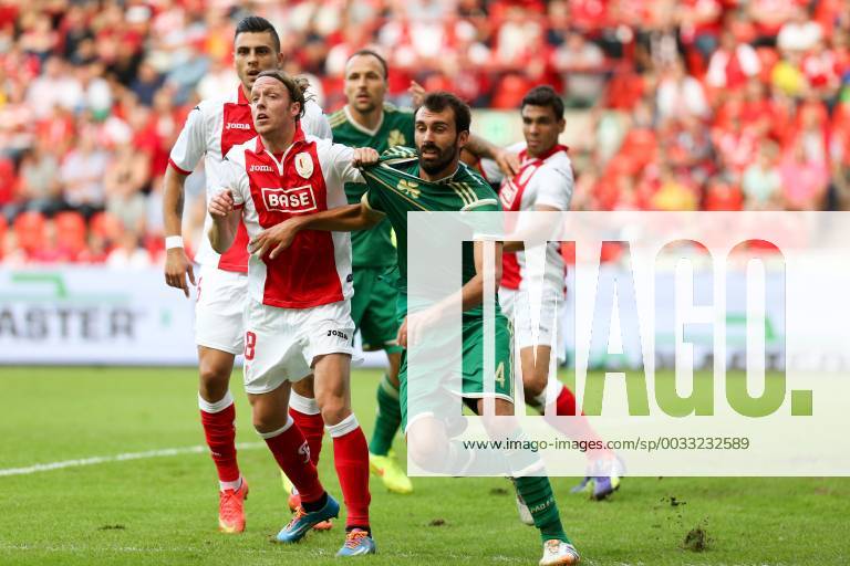 - LIEGE, BELGIUM: Standard d Francois Marquet and Panathinaikos Giorgos Koutroubis fight for the ball during a soccer game between Belgian first division team Standard de Liege and Greek Panathinaikos F.C., Wednesday 30 July 2014, in Liege, the first leg of the third qualifying round for the UEFA Champions League tournament. VIRGINIExLEFOUR x60727316x