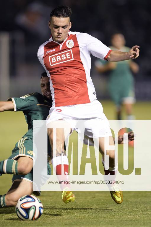 - LIEGE, BELGIUM: Panathinaikos Konstantino Triantafyllopoulos and Standard s Anthony Tony Watt fight for the ball during the return leg match between Greek soccer team Panathinaikos and Belgian first league soccer team Standard de Liege in the third qualifying round of the UEFA Champions League competition, Tuesday 05 August 2014, in Athens. The first leg match resulted in a 0-0 draw. YORICKxJANSENS x60889567x